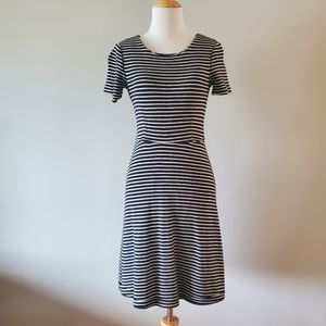 Madewell A-line short sleeve striped dress